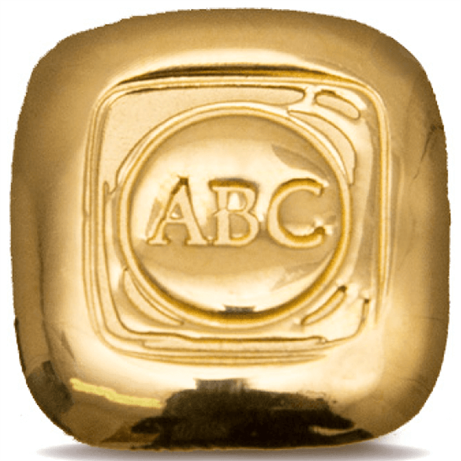 1 oz ABC Gold Cast Bar 999.9