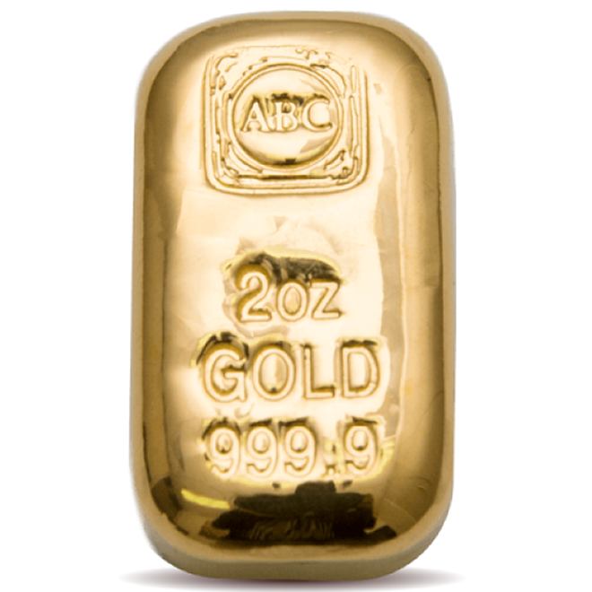 2 oz ABC Gold Cast Bar 999.9