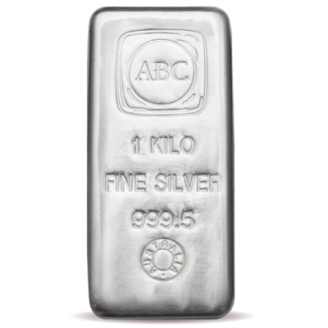 1 Kg ABC Silver Bullion Cast Bar 999.5