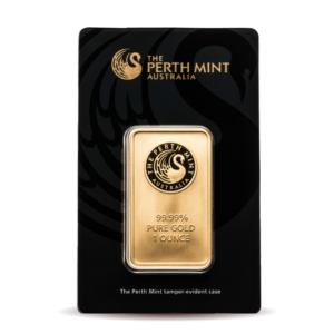 1 oz Perth Mint Gold Minted Bar 999.9