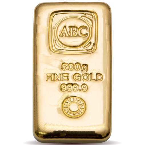 500g ABC Gold Cast Bar 999.9