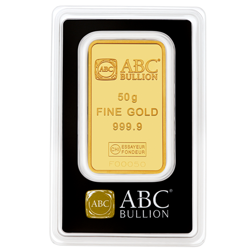 50g ABC Gold Minted Bar 9999