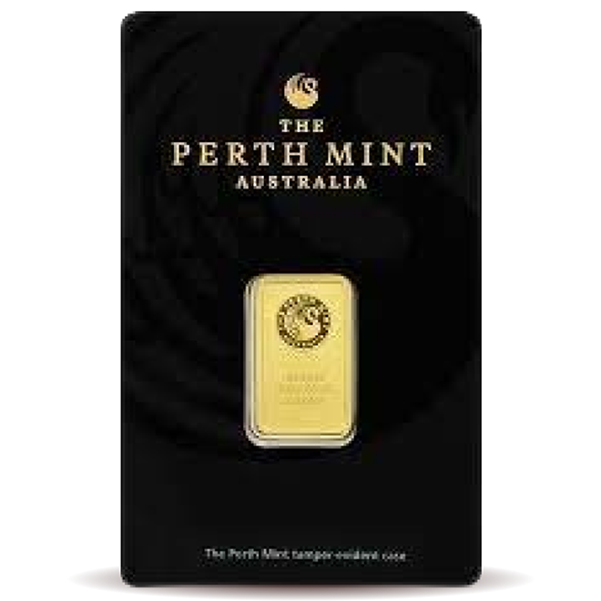 5g Perth Mint Gold Minted Bar 999.9