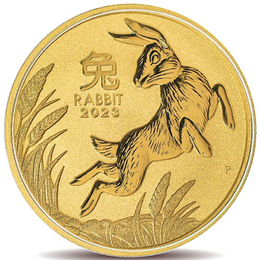 1/10 OZT PerthMint Rabbit 2023 Gold Coin 3.1g 9999