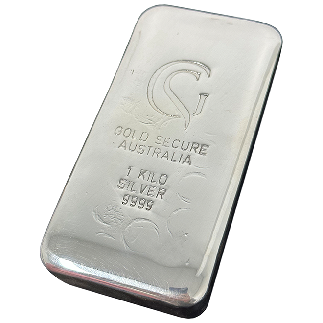 1 Kg GoldSecure Silver Cast Bar 999.5