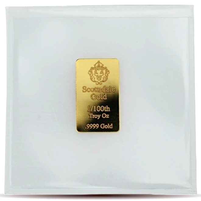 1/100 oz Gold Minted Bar 0.311g 999.9
