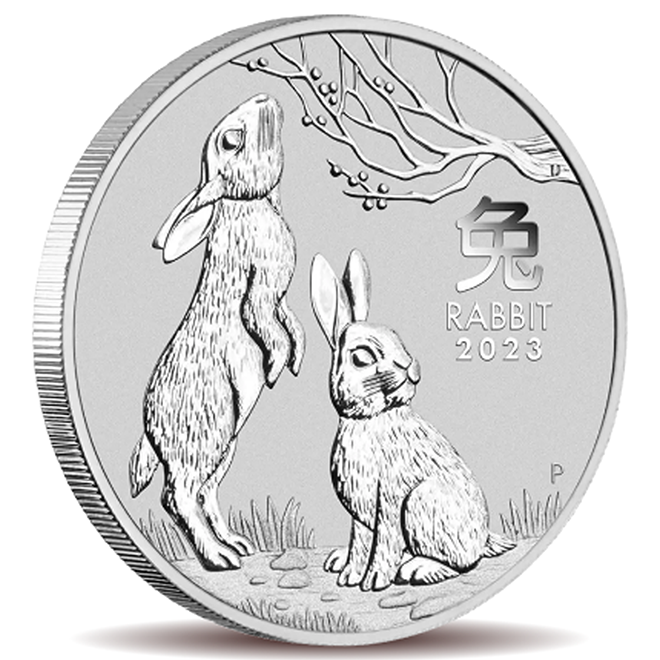 1/2oz Perth Mint Rabbit 2023 Silver Coins