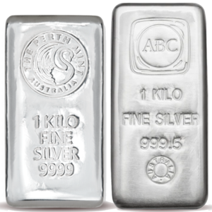 1 kg Generic Silver Bullion Cast Bar 999.5