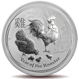 1 oz Perth Mint Rooster 2017 Silver Coins
