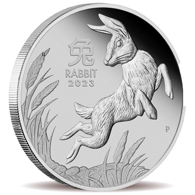1 oz Perth Mint Rabbit 2023 Silver Coin 999.9