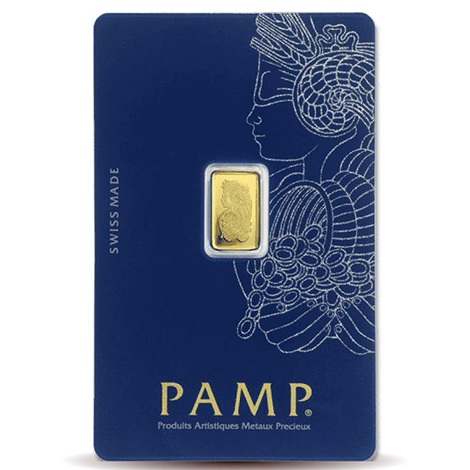 1g Pamp Gold Minted Bar 999.9