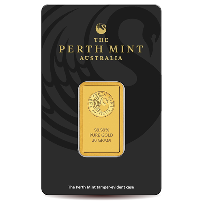 20g Perth Mint Gold Minted Bar 999.9
