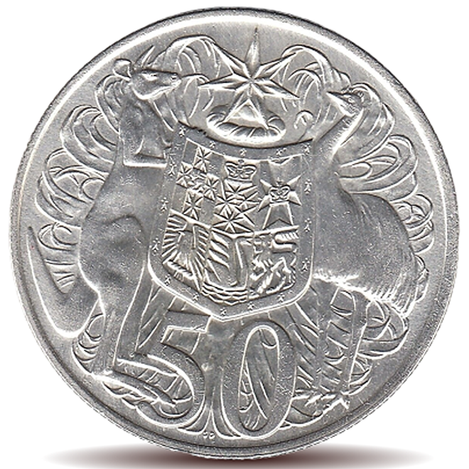 50 Cent Round 1966 Silver Coin(Inc. GST)
