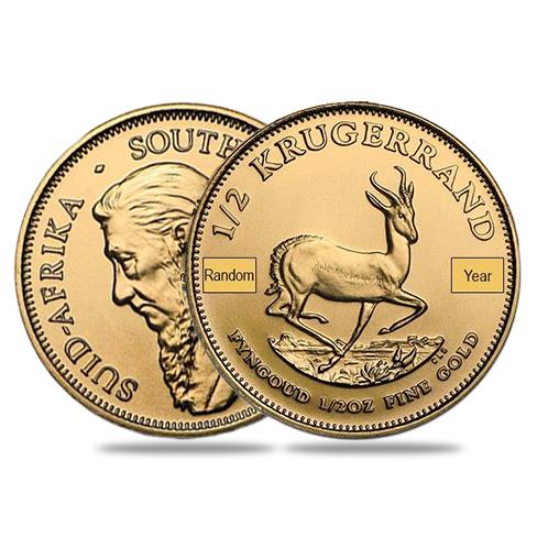 Half Krugerrand (Random Years) Gold Coin