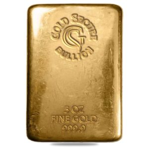 5 oz GoldSecure Gold Cast Bar 999.9