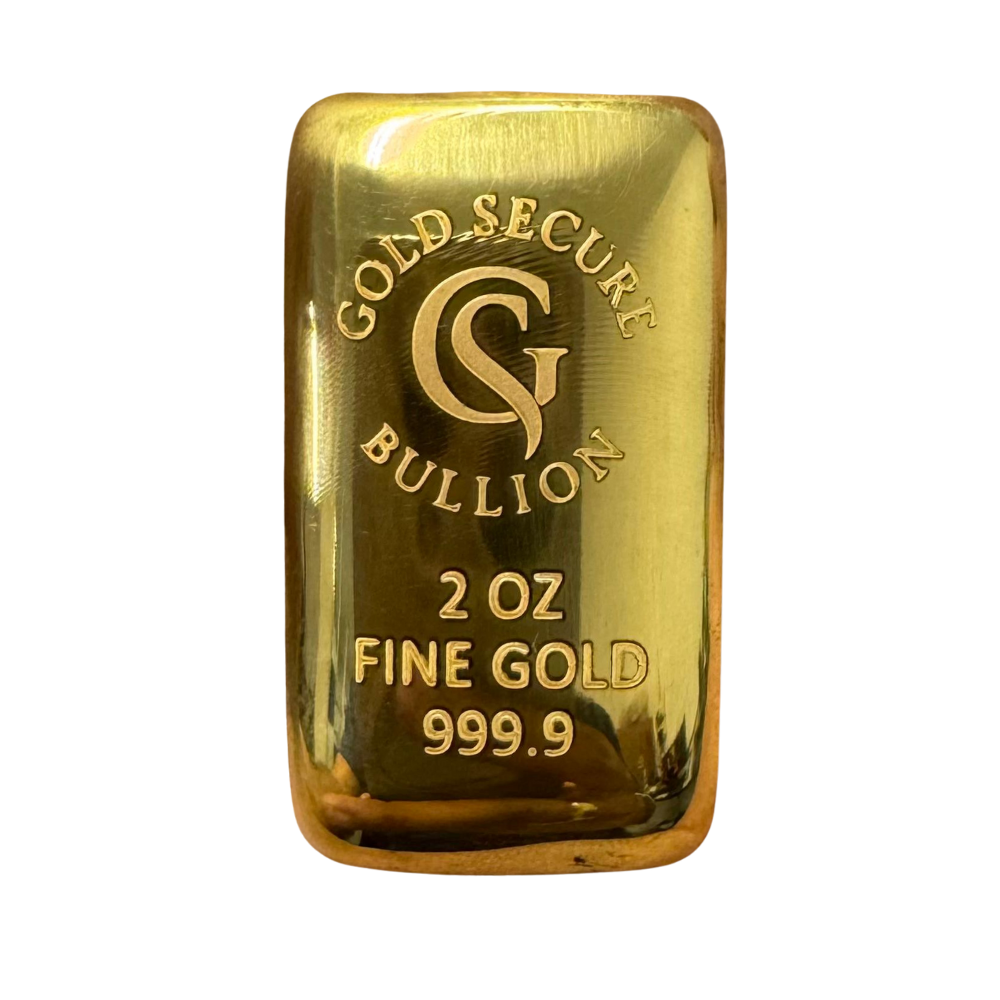 2 oz Goldsecure Cast Gold Bar 999.9