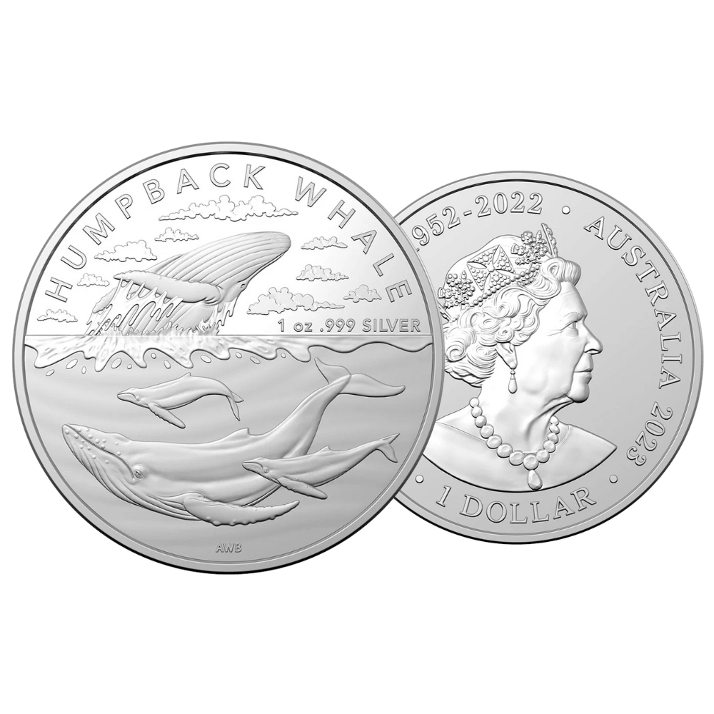 1 oz Royal Australian Mint Humpback Whale Silver Coin 31.1g 999