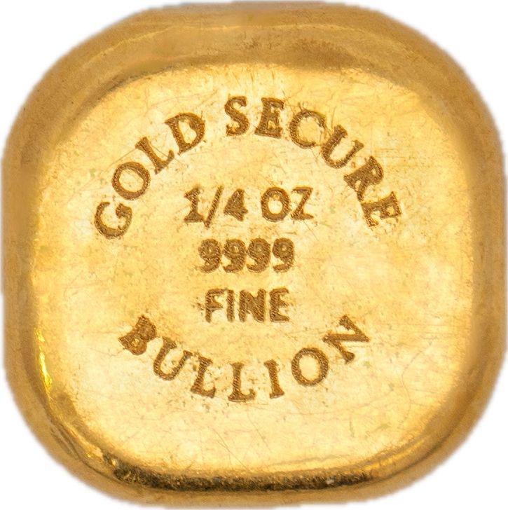 1/4 oz Goldsecure Cast Gold Bar 999.9