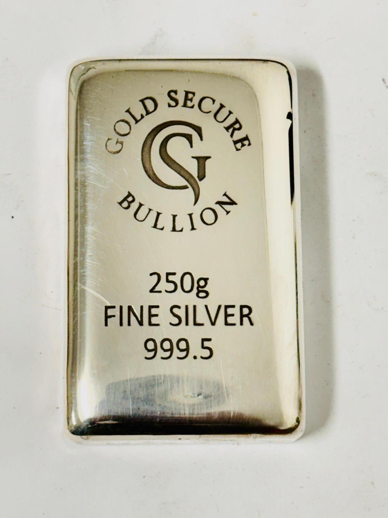 250g Goldsecure Cast Silver Bar 999.5