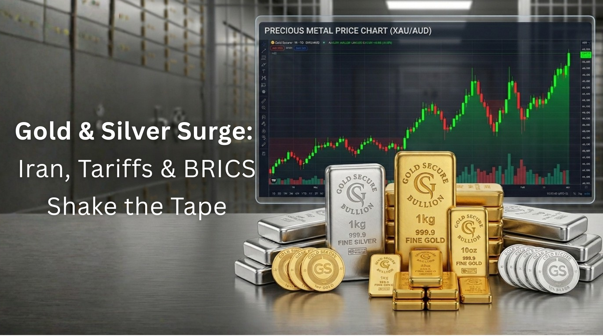 Gold & Silver Surge: Iran, Tariffs & BRICS Shake the Tape