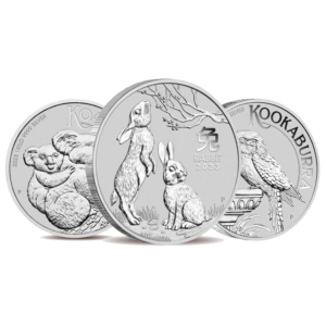 1 kg Perth Mint silver coins - random designs