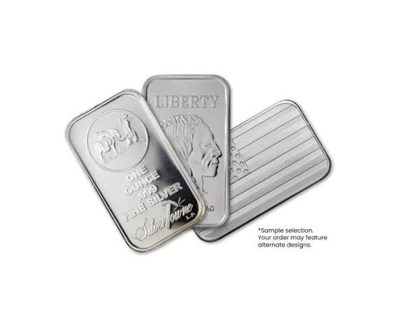 1 oz Random Silver Bullion Cast Bar 31.1 g 999.5